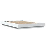 vidaXL Cadre de lit avec lumières LED blanc 120x190 cm bois ingénierie