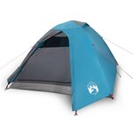vidaXL Tente de camping à dôme 3 personnes bleu imperméable