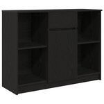 vidaXL Buffet avec tiroir chêne noir 101x35x76 cm bois d'ingénierie