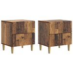 vidaXL Cabinet de chevet 2 Pièces Bois ancien 43 x 34 5 x 48 cm