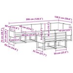vidaXL Ensemble de canapés d'extérieur 8 Pièces Naturel et Crème