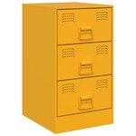 vidaXL Tables de chevet 2 Pièces jaune moutarde 34 5x39x62 cm acier