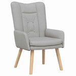 vidaXL Fauteuil relaxant Gris nuage 63 x 67 x 94 cm tissu