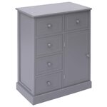 vidaXL Buffet avec 10 tiroirs Gris 113x30x79 cm Bois
