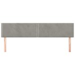 vidaXL Têtes de lit 2 Pièces Gris clair 90x5x78/88 cm Velours