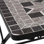 vidaXL Chaises de bistrot mosaïque 2 Pièces Gris