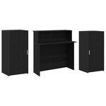 vidaXL Bureau de réception chêne noir 200x50x103 5cm bois d'ingénierie