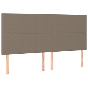 vidaXL Tête de lit Taupe 160x5x118/128 cm Tissu