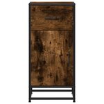 vidaXL Buffet chêne fumé 35 5x35x76 cm bois d'ingénierie et métal
