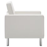 vidaXL Fauteuil blanc similicuir