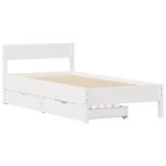 vidaXL Cadre de lit sans matelas blanc 100x200 cm bois de pin massif