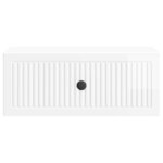 vidaXL Cabinet de chevet avec tiroir Blanc brillant 49 x 34 5 x 20 cm