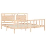 vidaXL Cadre de lit avec tête de lit 180x200 cm bois massif