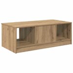 vidaXL Table basse chêne artisanal 100 x 50 x 36 cm Bois d'ingénierie