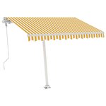 vidaXL Auvent automatique sur pied 300x250 cm Jaune/Blanc