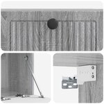 vidaXL Meuble TV mural Sonoma gris 59 5 x 41 x 30 cm Bois d'ingénierie