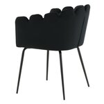 Venture home chaise à dîner limhamn velours noir