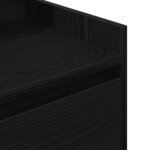 vidaXL Tables de chevet avec 2 tiroirs 2 Pièces chêne noir 38x34x80 cm