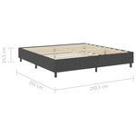 vidaXL Sommier à lattes de lit sans matelas gris tissu 200x200 cm