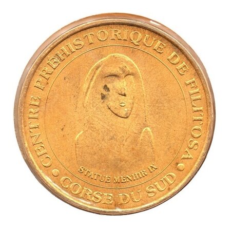 Mini médaille monnaie de paris 2009 - centre préhistorique de filitosa (statue menhir ix)