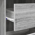 vidaXL Bureau d'écriture gris Grey Sonoma Bois d'ingénierie Moyen