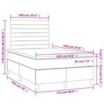 vidaXL Sommier à lattes de lit avec matelas vert foncé 120x190 cm