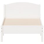 vidaXL Cadre de lit sans matelas blanc 75x190 cm bois de pin massif