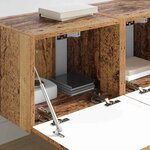 vidaXL Meuble TV mural 2 Pièces Bois Ancien 60 x 31 x 29.5 cm