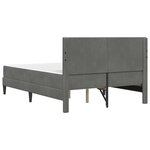 vidaXL Cadre de lit avec matelas Gris foncé 140 x 190 cm Velours