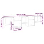vidaXL Étagère cube murale 5 compartiments chêne sonoma