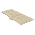 vidaXL Coussins de chaise de jardin dossier haut lot de 6 beige tissu