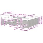 vidaXL Ensemble de canapé de jardin avec coussin 11 Pièces Noir