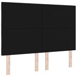vidaXL Tête de Lit en Tissu avec tête de lit Noir 140 cm tissu