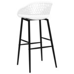 vidaXL Chaises de bar lot de 2 blanc
