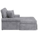 vidaXL Chaise lounge avec jupe Gris clair 157 x 91 x 91 cm ARES