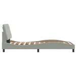 vidaXL Cadre de lit avec LED sans matelas gris clair 90x200 cm velours