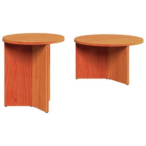 vidaXL Table basse 2 Pièces Marron cire 49 x 49 x 28 cm