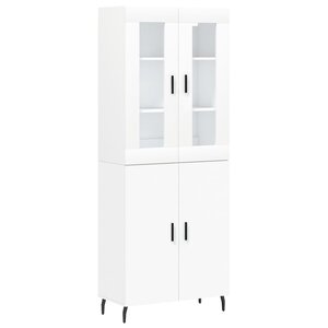 vidaXL Buffet haut Blanc 69 5x34x180 cm Bois d'ingénierie