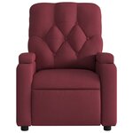 vidaXL Fauteuil inclinable Rouge bordeaux Tissu