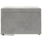 vidaXL Tabouret Gris clair 61 x 41 x 40 cm Velours et Bois Composite