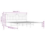 vidaXL Cadre de lit métal sans matelas avec tête de lit noir 193x203cm
