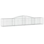 vidaXL Paniers à gabions arqués 6 Pièces 400x50x60/80 cm Fer galvanisé