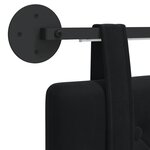 vidaXL Tête de lit suspendue Avec lumière LED Noir Velours