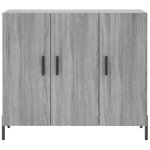 vidaXL Buffet sonoma gris 90x34x80 cm bois d'ingénierie