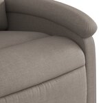 vidaXL Fauteuil inclinable de massage Taupe Tissu