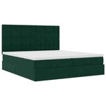 VidaXL Cadre de lit ottoman avec matelas vert foncé 180x200cm velours