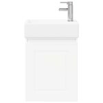 vidaXL Meuble de salle de bain avec robinet Blanc 45 5 x 22 5 x 84 cm