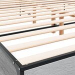 vidaXL Cadre de lit sonoma gris 200x200 cm bois d'ingénierie et métal