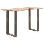 vidaXL Pieds de table de bar en forme de U 2 pièces acier naturel 60 x (100-101) cm