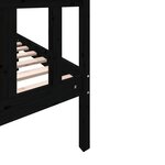 vidaXL Cadre de lit Noir Bois de pin massif 75x190 cm Petit simple